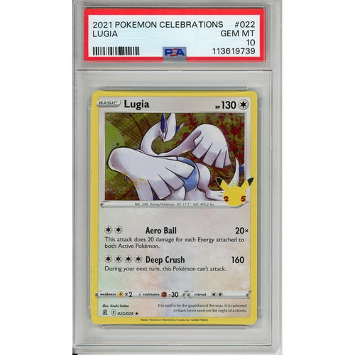Pokemon Graded: Lugia 22/25 Celebrations (2021) Holo PSA 10