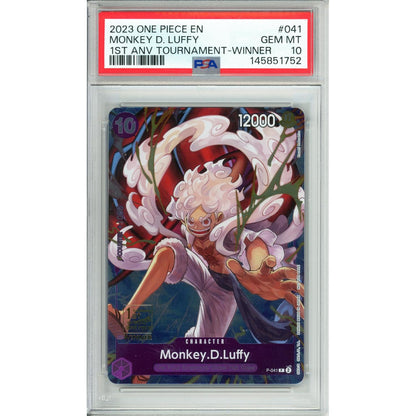 One Piece Graded: Monkey D. Luffy #41 1st Anniversary Winner (2023) PSA 10