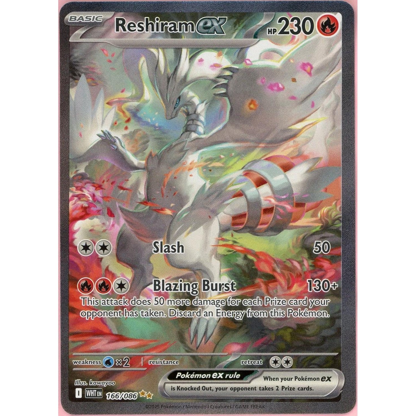 Pokemon Single: Reshiram ex 166/086 White Flare (2025) SIR NM