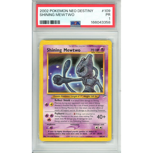 Pokemon Graded: Shining Mewtwo 109/105 Neo Destiny (2002) PSA 1