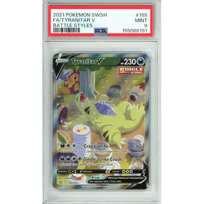 Pokemon Graded: Tyranitar V 155/163 Battle Styles (2021) Full Art PSA 9