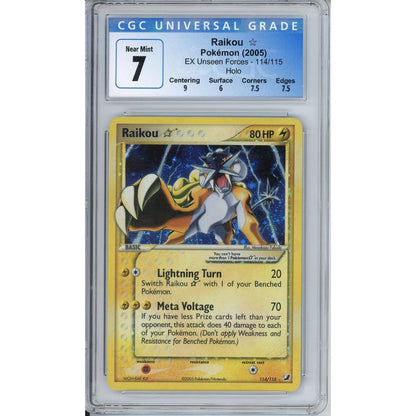 Pokemon Graded: Raikou Gold Star CGC 7