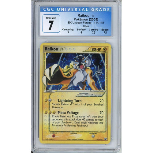Pokemon Graded: Raikou Gold Star CGC 7