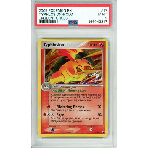 Pokemon Graded: Typhlosion 17/115 Unseen Forces (2005) Holo PSA 6