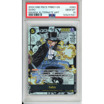 One Piece Graded: Sabo Manga Alt Art OP04-083 Kingdoms of Intrigue PSA 10