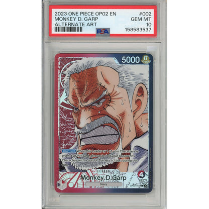 One Piece Graded: Monkey D. Garp OP02-002 Leader Alternate Art PSA 10