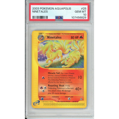 Pokemon Graded: Ninetales 25/147 Aquapolis (2003) PSA 10