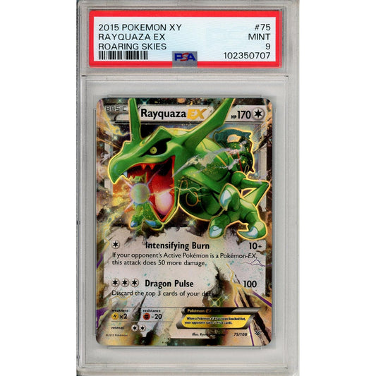 Pokemon Graded: Rayquaza EX 75/108 XY Roaring Skies (2015) Holo PSA 9