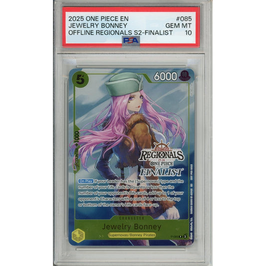 One Piece Graded: Jewelry Bonney P-085 Offline Regionals Finalist PSA 10