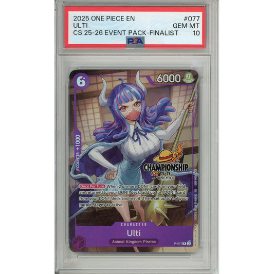 One Piece Graded: Ulti P-077 Championship Event Pack Finalist PSA 10