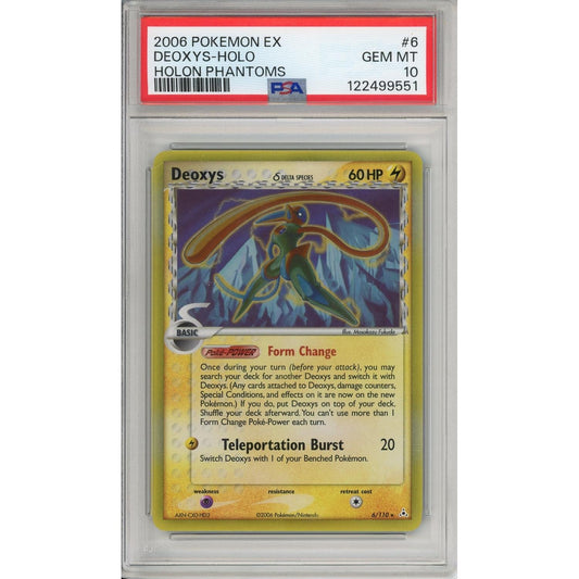 Pokemon Graded: Deoxys Delta Species Speed 6/110 Holon Phantoms (2006) Holo PSA 10