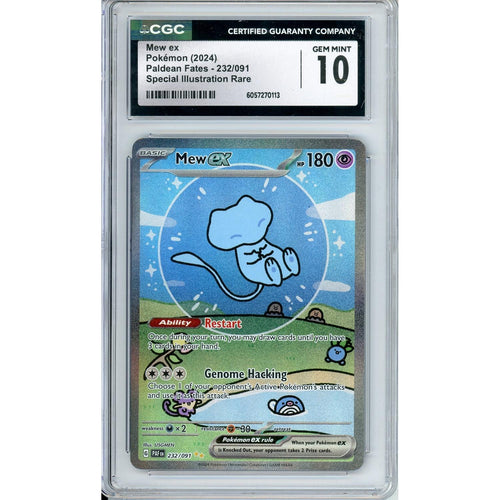 Pokemon Graded: Mew ex 232/91 Paldean Fates (2024) SIR Holo CGC 10