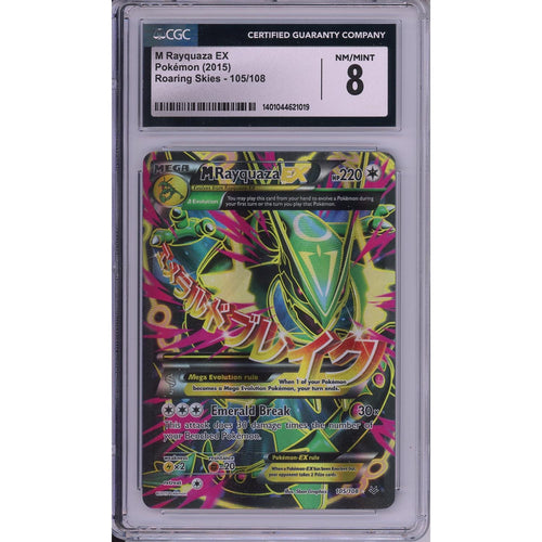 Pokemon Graded: MRayquaza EX 105/108 Roaring Skies (2015) Holo CGC 8