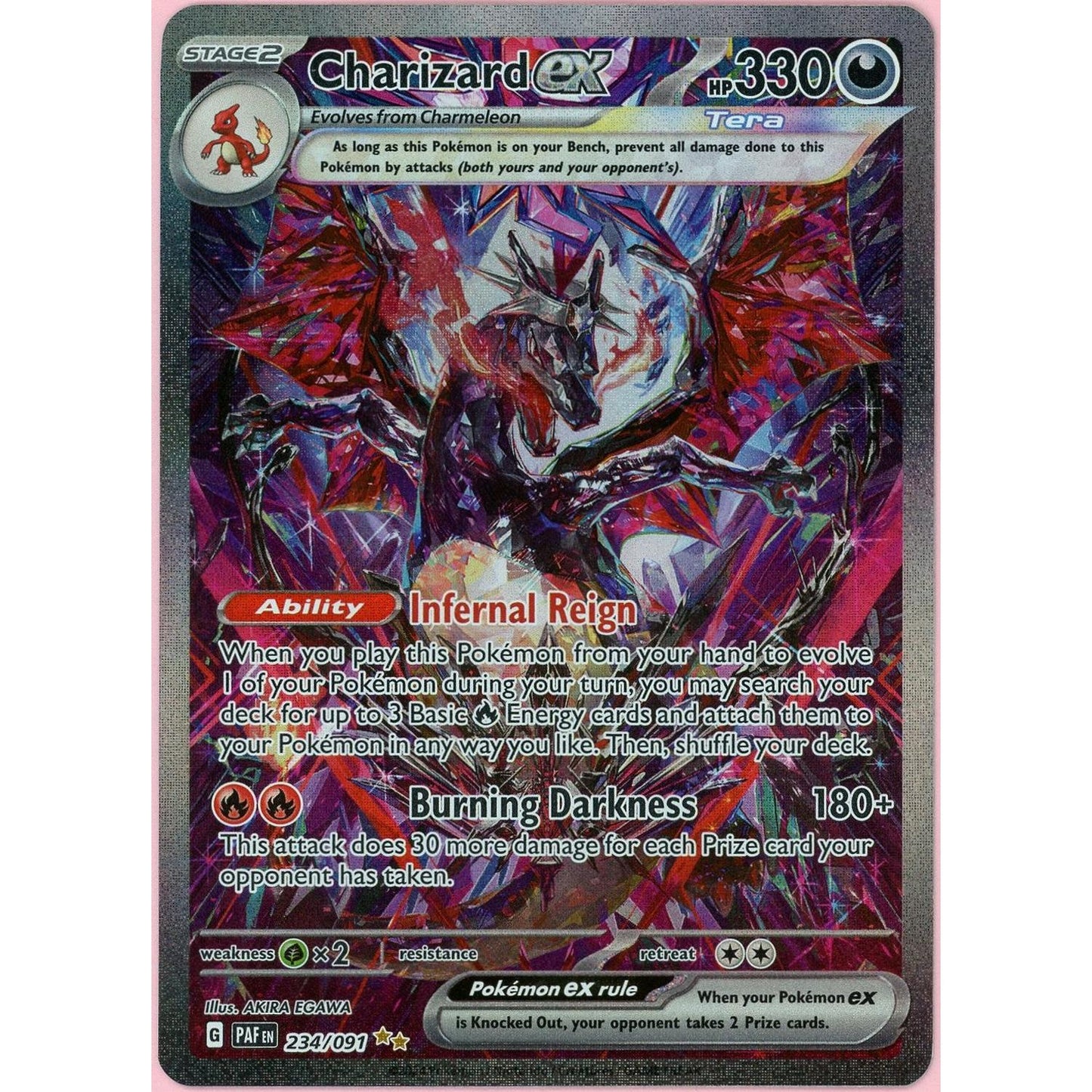 Pokemon Single: Charizard ex 234/91 SV Paldean Fates (2024) SIR NM