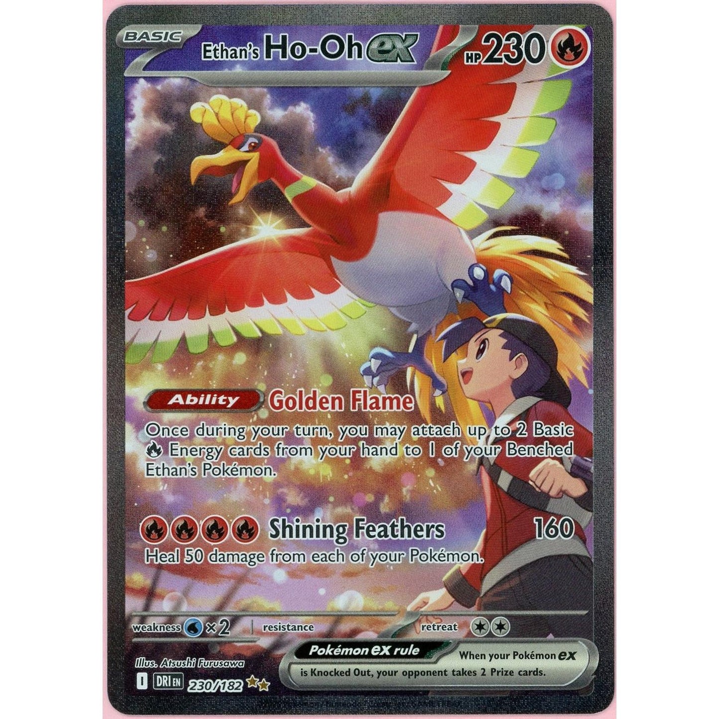 Pokemon Single: Ethan's Ho-Oh 230/182 Destined Rivals (2025) SIR NM
