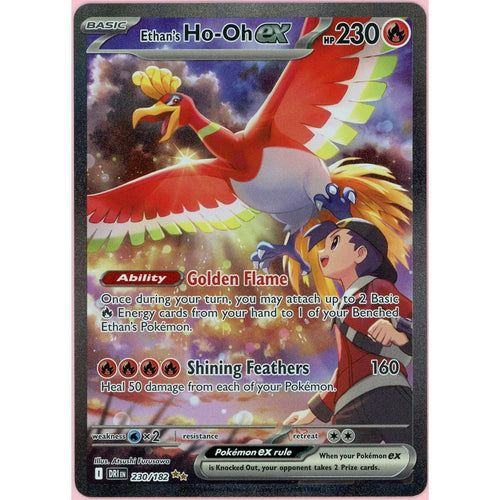 Pokemon Single: Ethan's Ho-Oh 230/182 Destined Rivals (2025) SIR NM