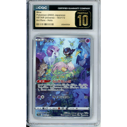 Pokemon Graded: JP Mew 183/172 2022 Art Rare Holo VSTAR Universe CGC Pristine 10