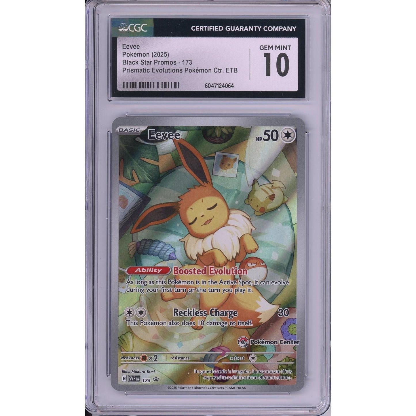 Pokemon Graded: Eevee Pokemon Center Promo CGC 10
