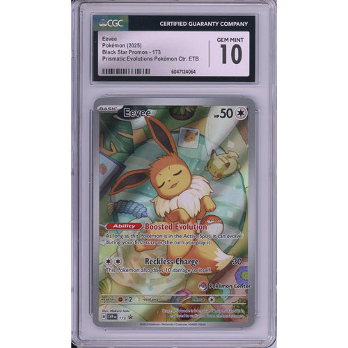 Pokemon Graded: Eevee Pokemon Center Promo CGC 10