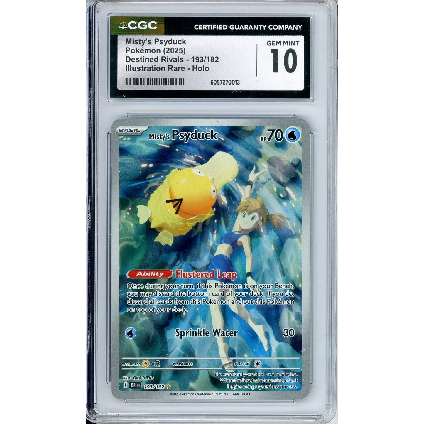 Pokemon Graded: Misty's Psyduck 193/182 Destined Rivals (2025) IR Holo CGC 10