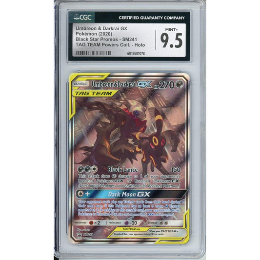 Pokemon Graded: Umbreon & Darkrai #SM241 Tag Team Powers Collection Promo (2020) Holo CGC 9.5
