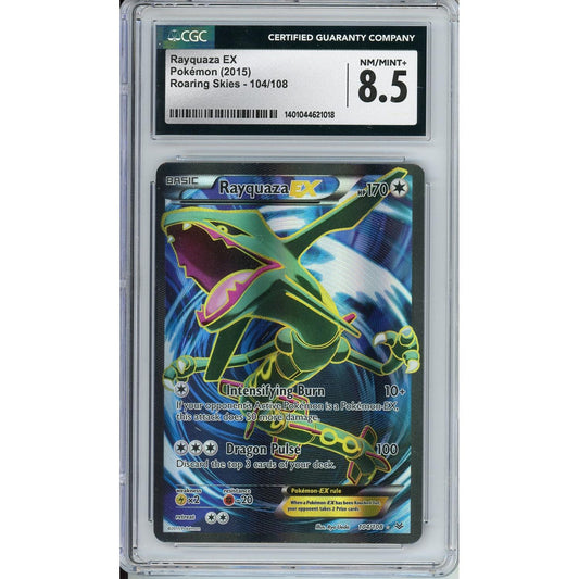 Pokemon Graded: Rayquaza EX 104/108 Roaring Skies (2015) Holo CGC 8.5
