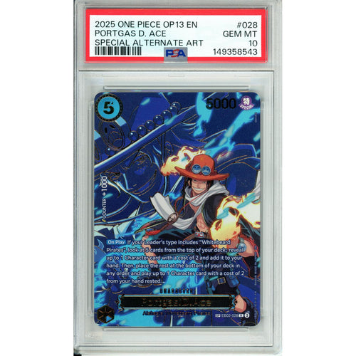 One Piece Graded: Portgas D. Ace OP13 Special Alternate Art PSA 10