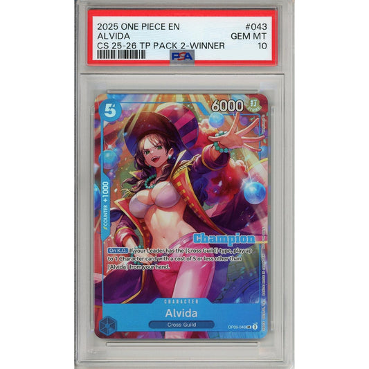 One Piece Graded: Alvida OP09-043 Championship 25-26 Winner PSA 10