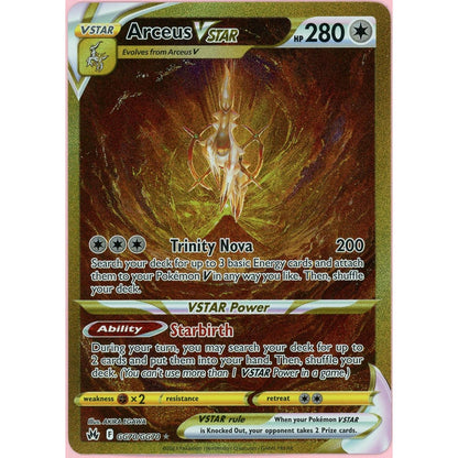 Pokemon Single: Arceus VSTAR GG70/GG70 Crown Zenith (2023) Gold Galarian Gallery LP