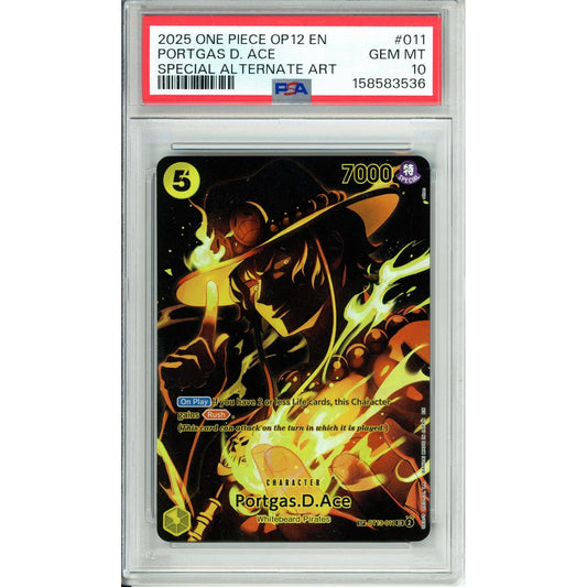 One Piece Graded: Portgas D. Ace ST13-011 Special Alternate Art PSA 10