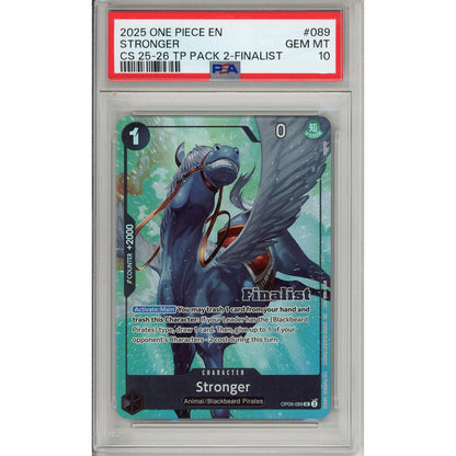 One Piece Graded: Stronger OP09-089 Championship 25-26 Finalist PSA 10
