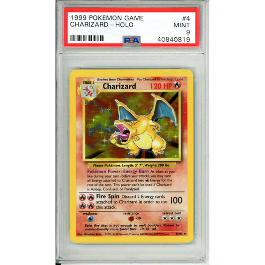Pokemon Graded: Charizard 4/102 Base Set (1999) Holo PSA 9