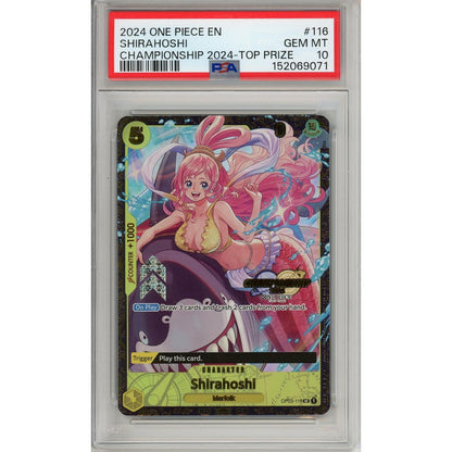 One Piece Graded: Shirahoshi OP03-118 2024 Championship 2024 Top Prize PSA 10