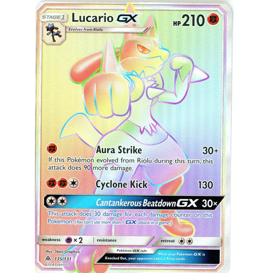 Pokemon Single: Lucario GX Secret - SM06 Forbidden Light NM