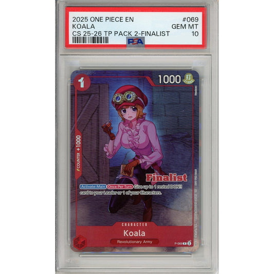 One Piece Graded: Koala P-069 Championship 25-26 Finalist PSA 10