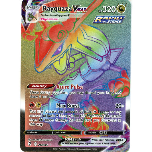 Pokemon Single: Rayquaza VMAX (Secret) swsh07 217/203 NM