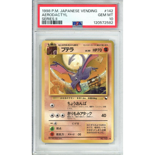 Pokemon Graded: JP Aerodactyl #142 Vending Series II (1998) PSA 10