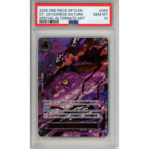 One Piece Graded: St. Jaygarcia Saturn OP13-083 Special Alternate Art PSA 10