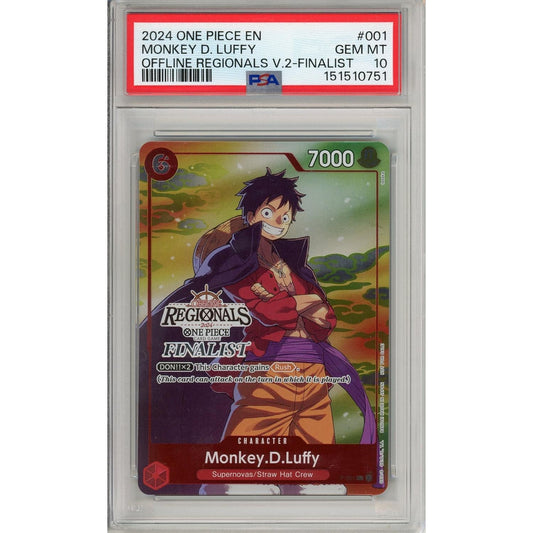 One Piece Graded: Monkey D. Luffy P-001 Offline Regionals V.2- Finalist PSA 10