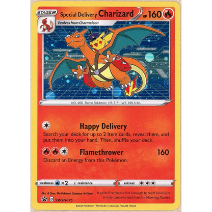 Pokemon Single: Special Delivery Charizard #SWSH075 Promo (2020) Holo NM
