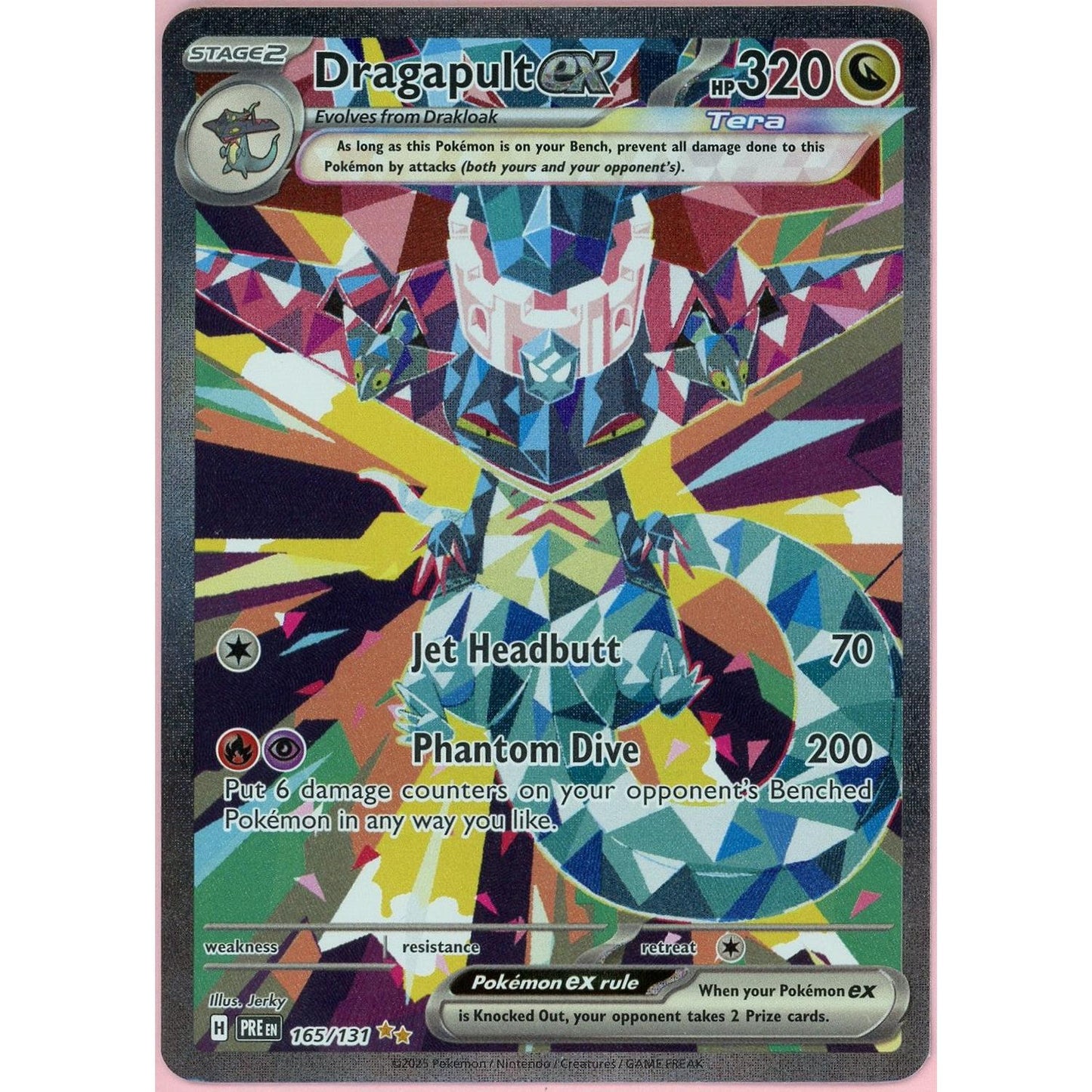 Pokemon Single: Dragapult ex 165/131 Prismatic Evolutions (2025) SIR NM