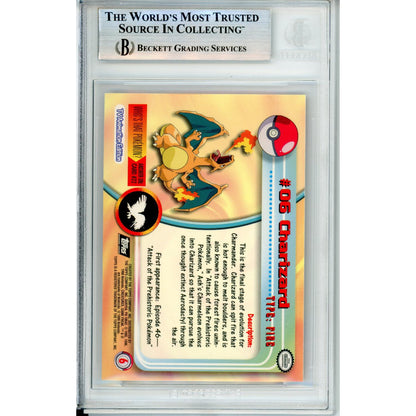 Pokemon Graded: Charizard #6 TV Animation Series 1 (1999) Flame Foil Beckett 9