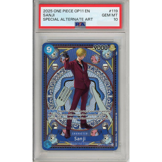 One Piece Graded: Sanji OP06-119 Special Alternate Art PSA 10