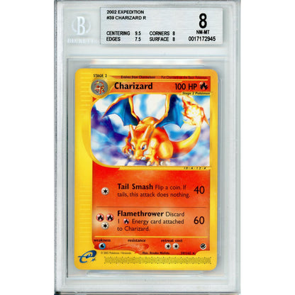 Pokemon Graded: Charizard #39 Expedition (2002) Beckett 8