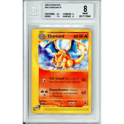 Pokemon Graded: Charizard #39 Expedition (2002) Beckett 8