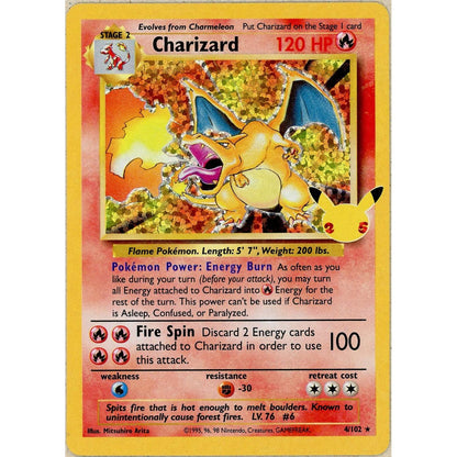 Pokemon Single: JP Charizard 4/102 Celebrations Classic Collection 25th Anniversary Holo NM