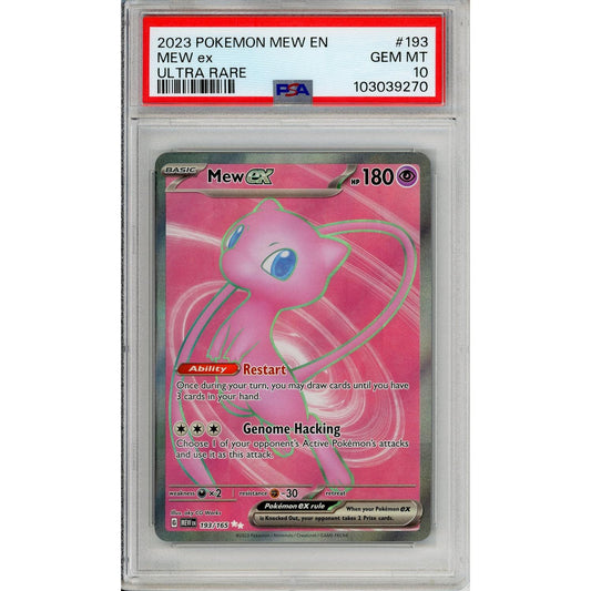 Pokemon Graded: Mew ex 193/165 Scarlet & Violet 151 (2023) Holo PSA 10