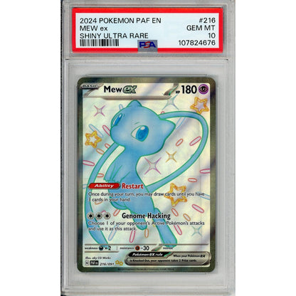 Pokemon Graded: Mew ex 216/91 Paldean Fates (2024) Shiny Full Art PSA 10