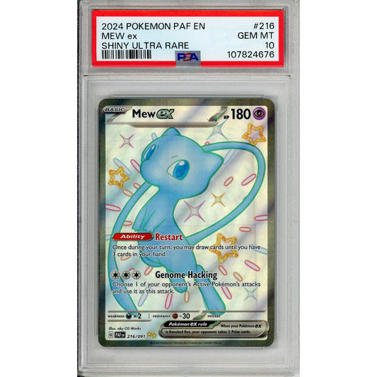 Pokemon Graded: Mew ex 216/91 Paldean Fates (2024) Shiny Full Art PSA 10