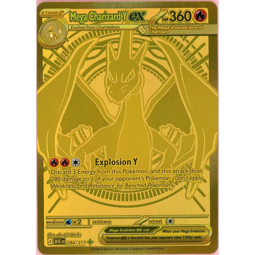 Pokemon Single: Mega Charizard Y ex 294/217 Ascended Heroes (2026) Hyper Rare NM